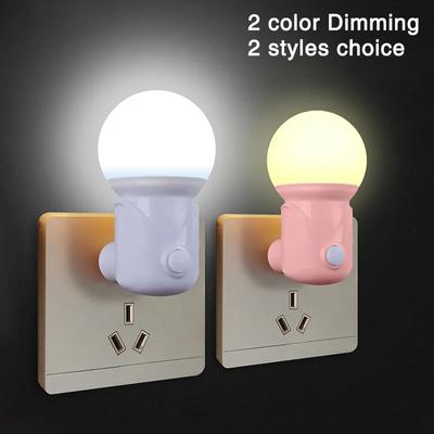 LED Night Light Portable Plug-in 2-color Baby Nursing Eye Sleep Light Bedroom Corridor Socket Lights Energy Saving Night Light