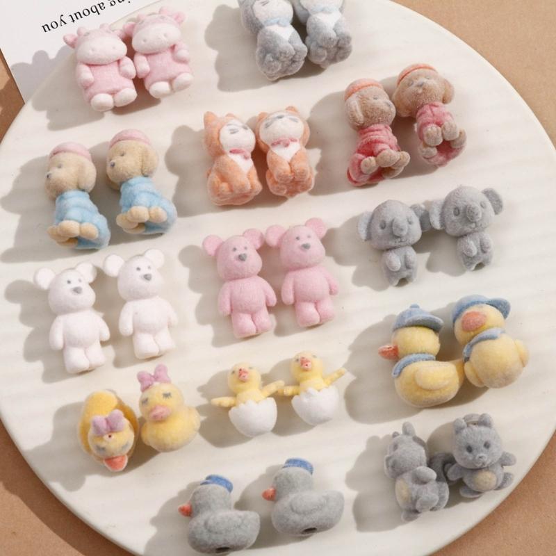 Cute Cartoon Bear Duckling Broken Shell Chicken Dog Plush Doll Pendant Jewelry