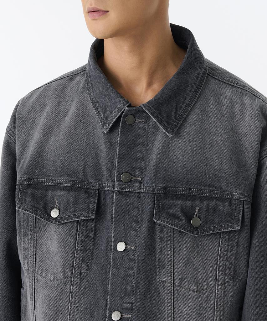 Musinsa Standard Pigment Oversized Denim Trucker Jacket [Charcoal Grey]