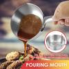 Stainless Steel Hot Oil Pot Non-Stick Sauce Pan Soup Pot with Pour Spout Milk Saucepan Cooking Boiling Butter Warmer Heat Pans