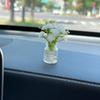 Mini-Auto-Dekoration, Ornamente, Babysbreath, Jasmin-Vase, Glasvase, Mikro-Landschaft, Kaninchen, Auto-Innendekoration, Konsole
