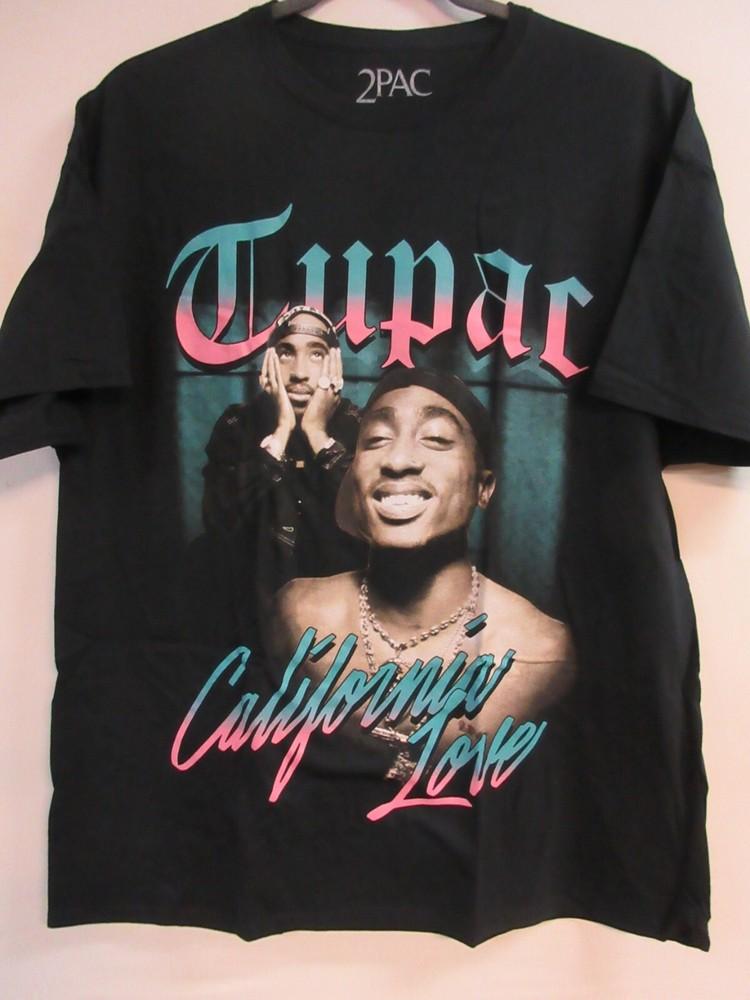 ОФИЦИАЛЬНЫЙ МЕРЧ TUPAC SHAKUR CALIFORNIA LOVE КОНЦЕРТНАЯ МУЗЫКАЛЬНАЯ ФУТБОЛКА 2XL / XXL Унисекс Футболка S