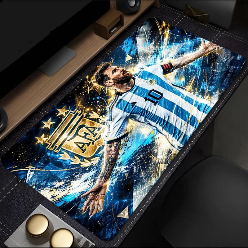 Argentina Football Star Messi Mouse Pad, Rubber Base, Esports Desk Mat, Mouse Pad for Gamers and Office Use, Gaming Desk , Easy To Clean Mat