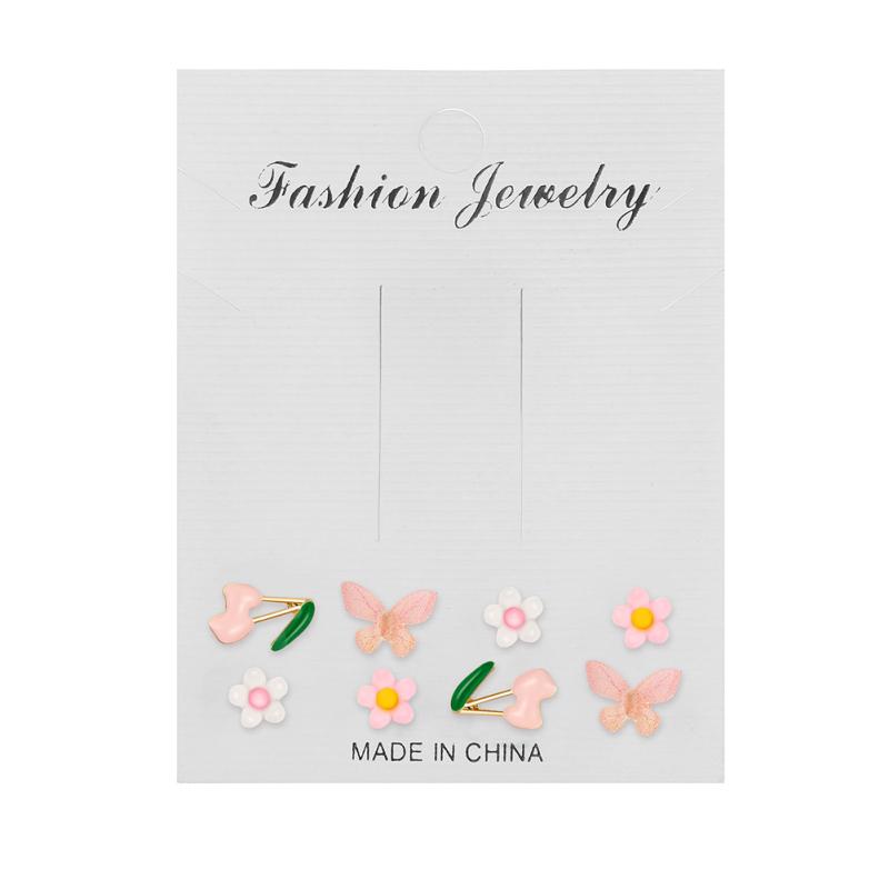 Frauen Ohrstecker Set süße süße Blume Schmetterling Ohrringe Schmuck Zubehör für Mädchen