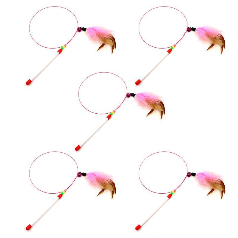 

Дразнилка для кошек Игрушка для кошек Колокольчик Перо Саморазвлечение Снятие скуки Смешная кошка Удобный гаджет Устойчивая к укусам стальная проволока Длинный держатель для кисточки Автоматические товары для питомцев Steel Wire Cat Teaser [5]]