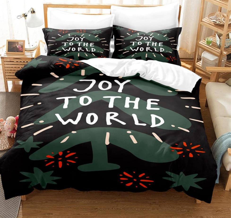 3D Digital Printed Duvet Cover Queen King Size Creative Christmas Bedding Set Fashion Design 3 Piece Set With 2 Pillowcases