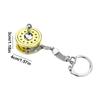 1pc Alloy Fishing Reel Drum Pendant Keychain Miniature Sea Fishing Spinning Wheel Miniature Trolling Reels Drum Wheel Key Chain