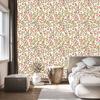 Wallpaper Small Flowers Cream, Beige and Lime for Living Room and Bedroom 50x1000