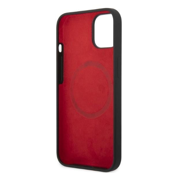 Ferrari Fehmsip14Sbk Iphone 14 / 15 / 136.1 Czarny/Black Hardcase Silicone Metal Logo Magsafe