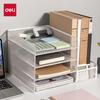 Deli 4-Tier Metal Desktop File Organizer with Pen Holder