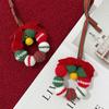 Crohent Christmas Tree Ornament Handmade Xmas Ornament Mini Wreath Pendant  Car Pendant