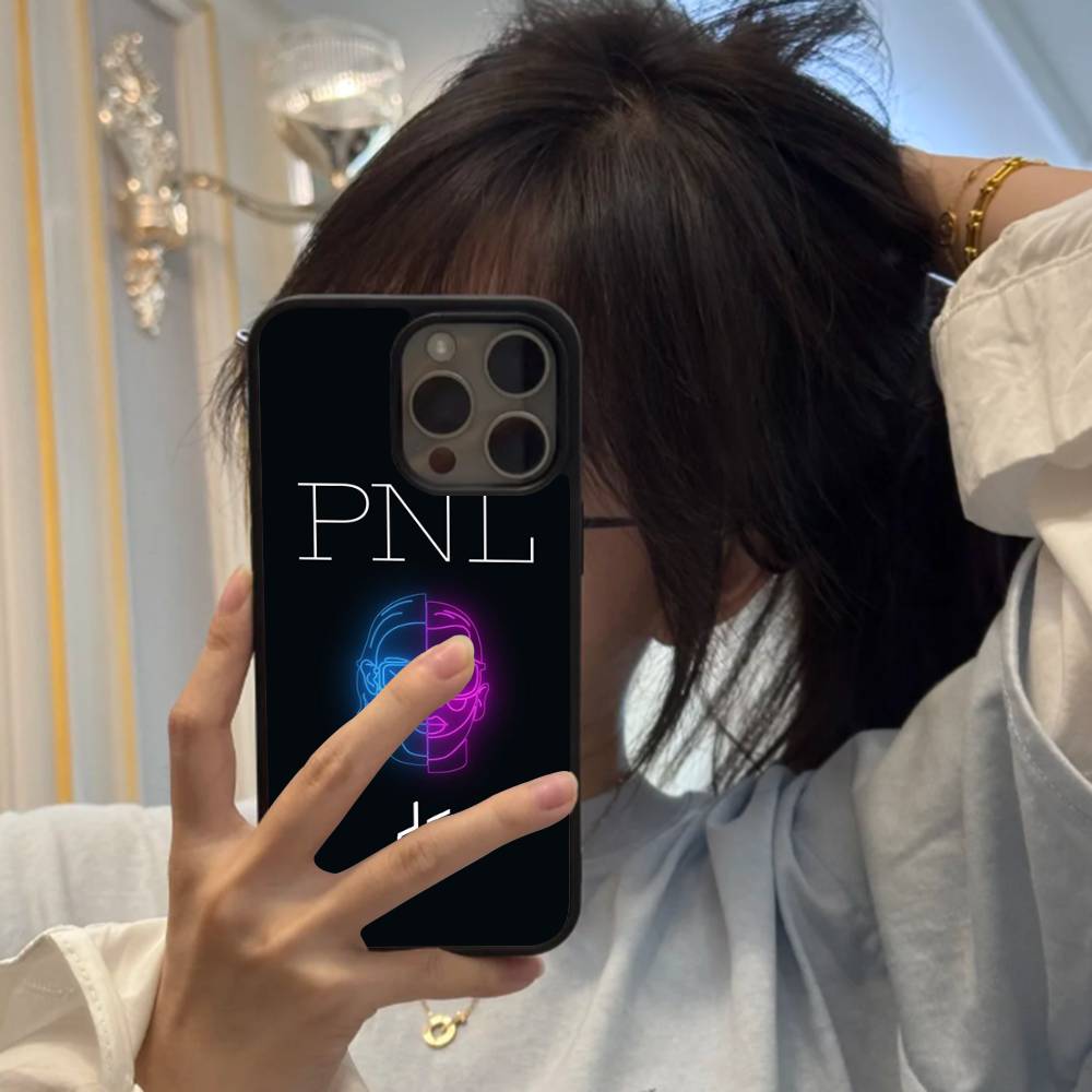 Hip Hop PNL QLF Rapper Fashion Black Silicone Hard Plastic Phone Case For Iphone 17 Air 16 15 14 13 12 11 Pro Max PC+TPU Case