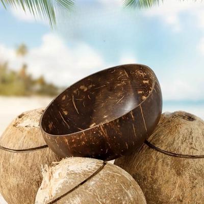 Pure Natural Coconut Shell Bowl Creative Cute Wooden Tableware Large Dessert Bowl Household Adult Coconut Bowl Wooden Tableware