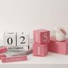 1Pc Cute Vintage Desktop Wooden Letters Calendar Cube Block Home Decoration Accessories Prop Letter Wooden Calendar