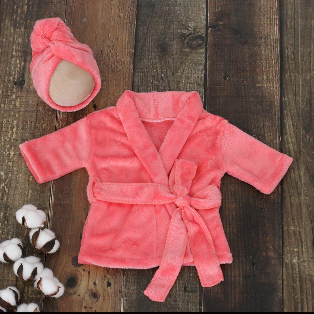 Newborn Bathrobe Baby Pajamas Photo Shoot Costume Set for Boys and Girls