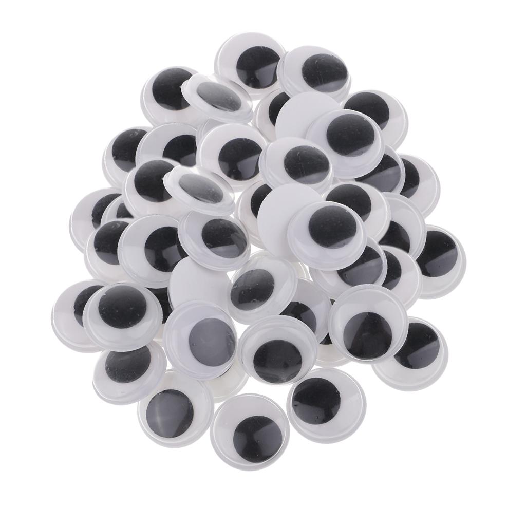 

1 bag of self-adhesive wiggle eyes round wiggle googly eyes doll eyes 6mm 200pieces