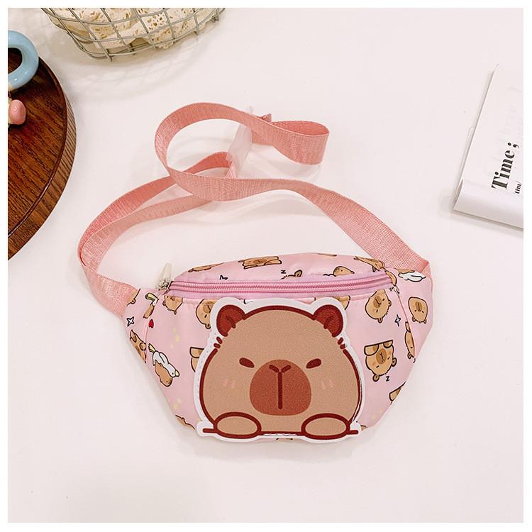 Crossbody Printed Capybara Chest Bag Children Cartoon Outdoor Leisure Waist Pack