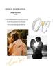 The Little Prince & Rose 999 Sterling Silver Adjustable Couple Rings, Gift for Men & Women