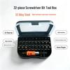 32-Piece S2 Steel Screwdriver Bit Set with Belt Clip - Phillips, Star, Hex.