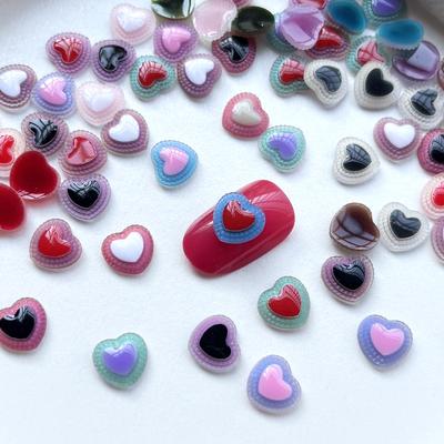 30 Pieces Randomly Mixed 10mm Two-color Lover Love Rhinestone Diy Jewelry Decorative Nail Art Rhinestone