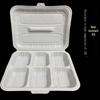 Six-Compartment Disposable Takeaway Box for Oyster, Scallop, Eggplant, and BBQ Dishes