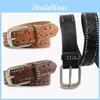 Fashion Solid Color Rivet Decoration Women Casual Wide Belt For Use Daily