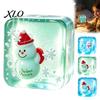 Christmas Party Favors Clear Cube Squeeze Toy, Santa Claus Stress for Holiday Desk Toys Anxiety Reduction, Hand Relaxation Ball Sensory Xmas