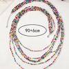 Nouveau Style Européen Américain Vente Chaude Sur Amazon Collier Fait Main en Perles de Rocaille Chaîne de Pull Colorée Mode Pour Femmes