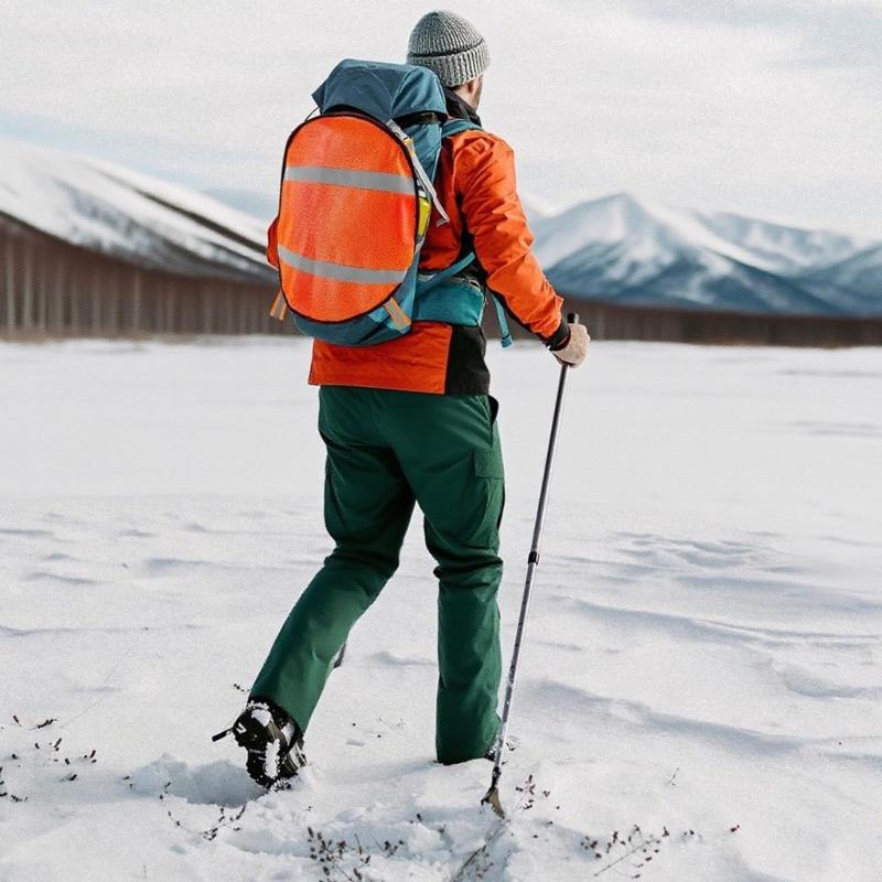 High Visibility Reflective Safety Covers For Outdoor Backpacks Bicycles Secure Hook And Loop Fastener