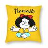 Federa Cuscino Mafalda Cartone Animato Poliestere Stampato Copricuscino Decorazioni Copricuscino da Lancio Casa con Cerniera