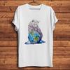 Cat Deity Play Earth Wool Ball,Funny Meow T-Shirt,Men Homme Summer White Casual Cool Short Slee