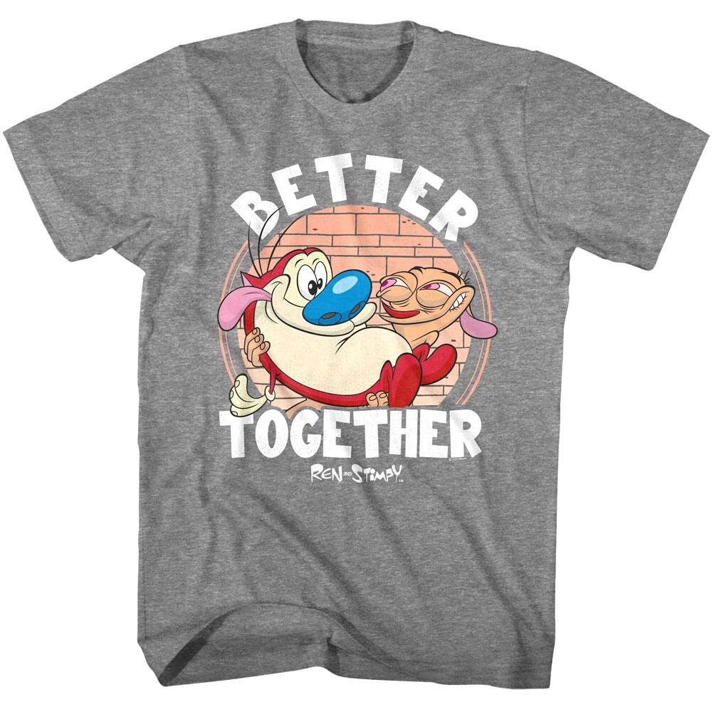 Ren and Stimpy Better Together Men T Shirt L
