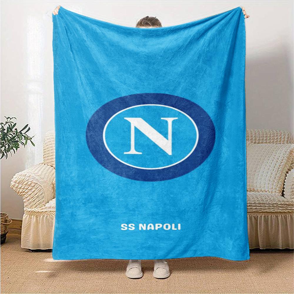 Napoli Theme Printed Blanket - Perfect for Couch, Bed, Travel & Outdoor Use | Machine Washable, Cozy & Durable.
