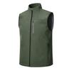 MoFiz Golf Outdoor Golf Sleeveless Warm and Perfect for and Plus Sizes Solid Military Green 3XL Men's Vest, Wear, Jacket, Fleece-Lined, Windproof,