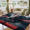 Crystal Velvet Square Rug Custom NameCharles Leclerc Pattern Non Slip Home Floor Decor Rug
