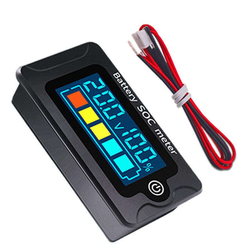 PZEM-009 DC 8-100V Battery Tester, Voltmeter, Capacity Meter, LCD Digital Color Waterproof Display, Custom Calibration