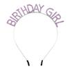 European & American Rhinestone Birthday Girl Headband: Alloy Party Gift