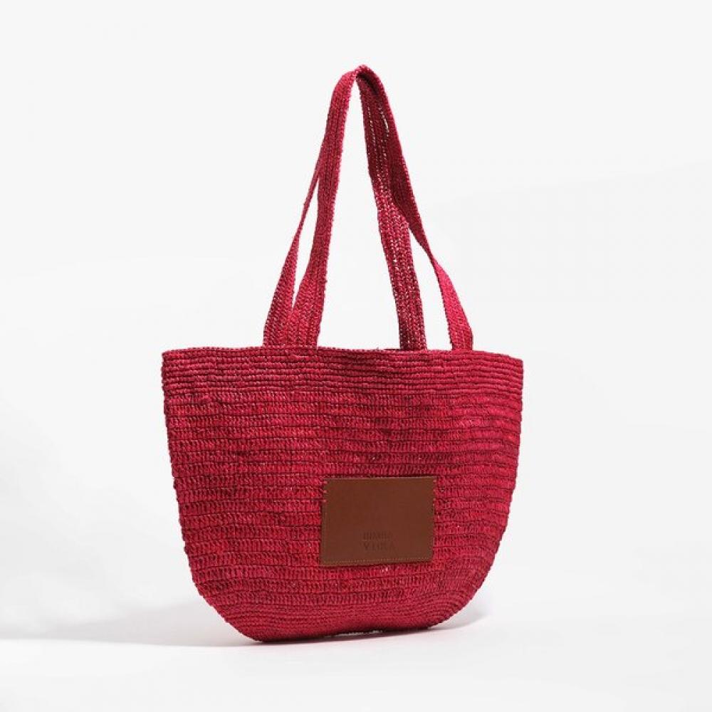 

Bimba Y Lola Rafia Pleated Bag Large Red B265aib053rdf Red/FREE