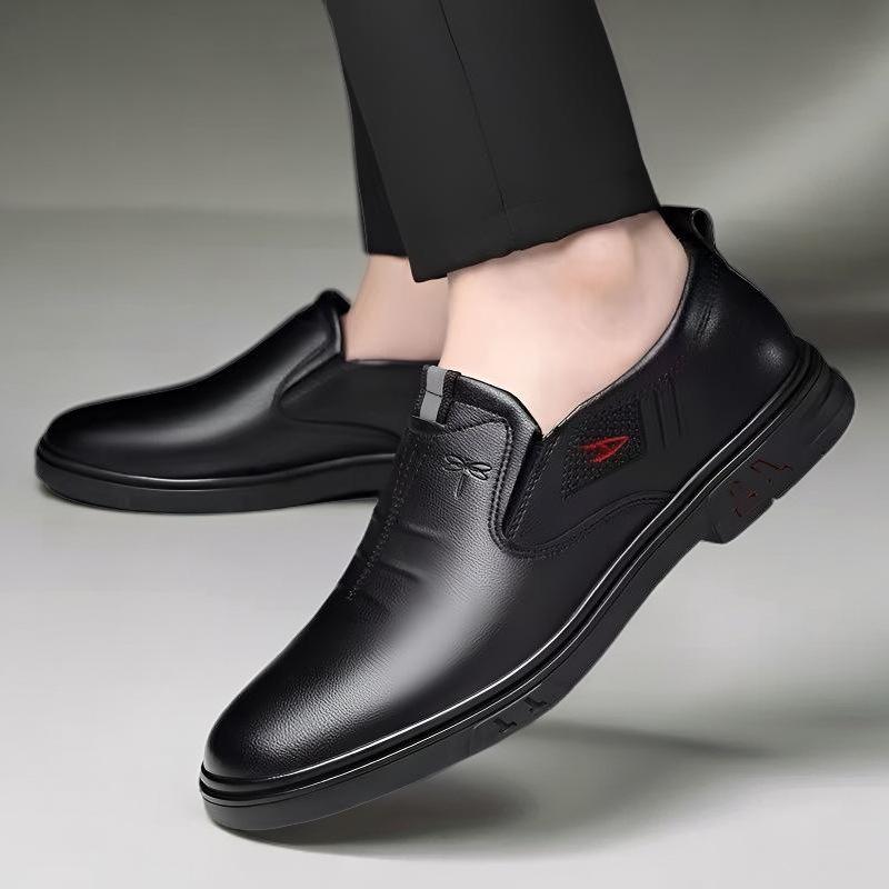 

[Dragonfly Leather Shoes] New Men s Casual Leather Shoes Men s Shoes Casual Shoes One Pedal Soft-soled Soft Leather Men s Leather Shoes 39