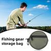 Fishing Wire Storage Bag Zipper Closure Large Capacity Water-Resistant Fabric Lightweight Portable Fishing Gear Organizer