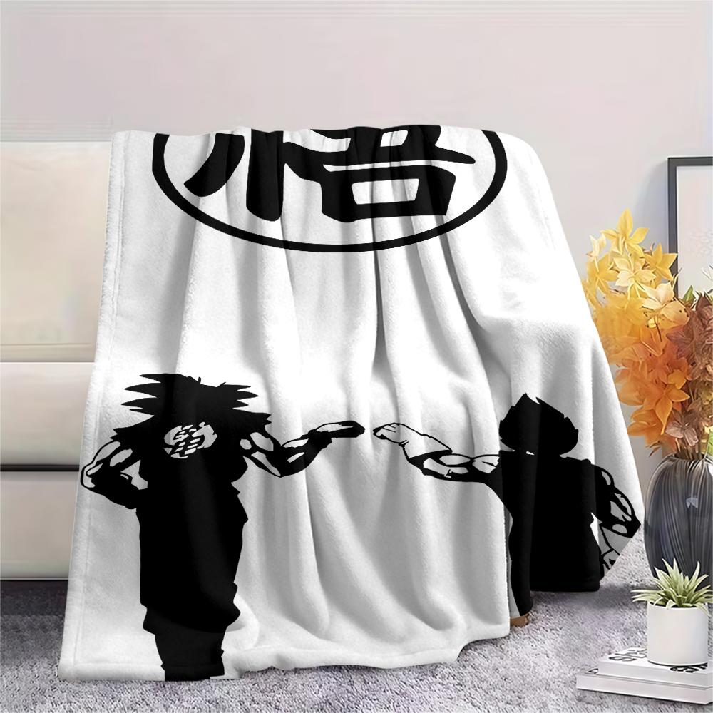 Coperta in Flanella con Stampa Personaggi Dragon Ball, Alta qualità Confortevole per Tutte le Stagioni, Arredamento per la Casa, Calore e Comfort, Perfetta per Regali di Natale
