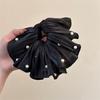 Hair Tie Imitation Pearls Large Elastic Hair Band Double Layer Soft Fabric Hair Scrunchie Hair Accessories