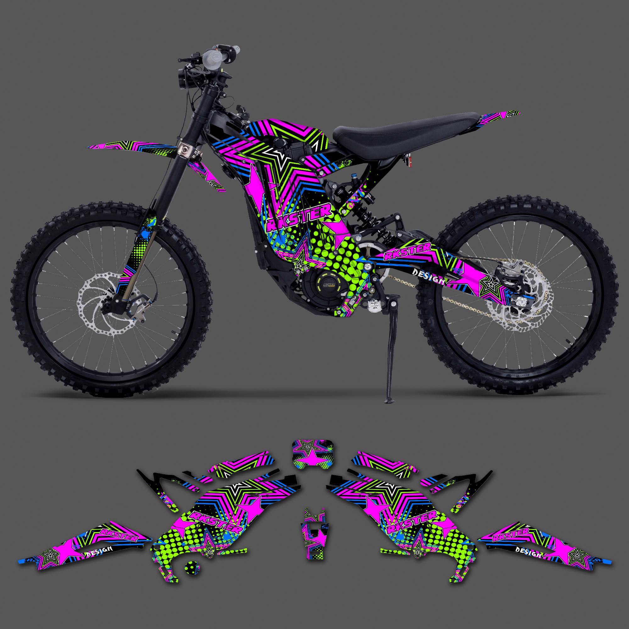 PowerZone Surron Motocikla Grafikas Foni Uzlīmju