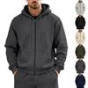 Men's Plus Velvet Solid Color Casual Sports Hoodie for Fall/Winter
