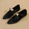 Fashion Ladies Footwear Purple One-line Buckle Office Pointed Toe Spring Summer 2025 Slip On Shoe With Discount Non Women's Flat Shoes