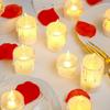 24Pcs LED Electronic Candle Safe Realistic Flameless Battery-powered Candle Light for Home Festival Decoration