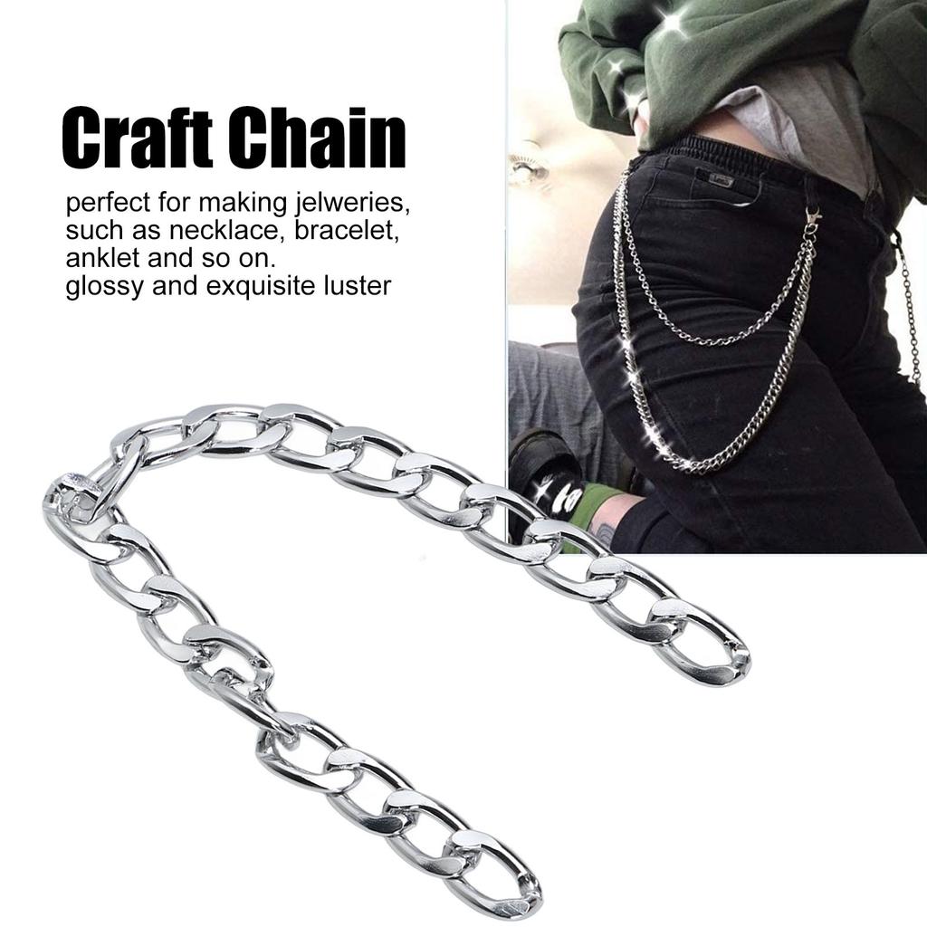 Aluminum Curb Chains 32.8 Feet Elegant Handcraft Metal Craft Chain for Advertising Board Handbag Jewelry