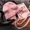 Sweet and Cute Button Bear Ear Hat for Women, Warm and Cold In Autumn and Winter, Small Ear Protector Wool Hat for Showing the Face