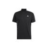 adidas T Shirts Men's Black Stand Collar Moderate Straight Fit HA3120