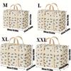 Large Capacity Storage Bag for Clothes Featuring A Cute Dog Pattern, Foldable To Save Space, Suitable for Organizing Luggage During Travel or Moving